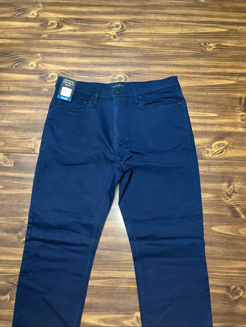 NWT Banana Republic Men's Dark Navy Slim Straight Jeans 36x30